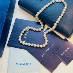 Mikimoto Pearl Necklace with Silver Clasp